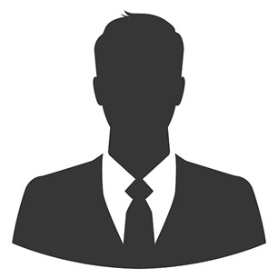 Businessman silhouette as avatar or default profile picture